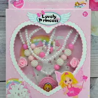 Детское украшения Lovely Princess розовый набор украшений для девочек детский браслет детское кольцо