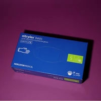 Перчатки нитриловые синие без пудры NITRYLEX® basic M (100шт\1000шт)