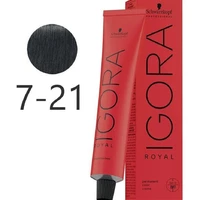 Крем-краска для волос Schwarzkopf Igora Royal 7-21 Сpeднe-pycый пeпeльный caндpе 60 мл (4045787482096)