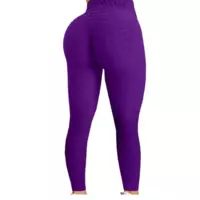 Утягивающие лосины для спорта с высокой талией, женские спортивные леггинсы для фитнеса  Фиолетовые  S