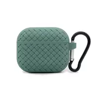 Airpods Case 1/2 Fabric Pattern — Pine Green