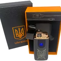 Електрична та газова запальничка Україна (з USB-зарядкою⚡️) HL-432 Black-ice