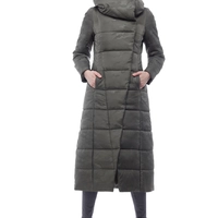 Женское зимнее пальто Комильфо (хаки принт милитари)