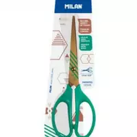 Ножиці ТМ "MILAN" із мідним лезом, 17 см, зелений., блістер
