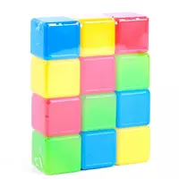 Кубики 12 шт Kimi разноцветные 07290048