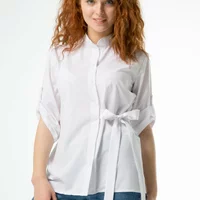 Класична блуза з оригінальним пояском 230160, 56 (230160s56)