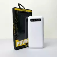 Power Bank Box LED з кабелем USB+Micro+Type-C+Lightning (10000mAh) Білий