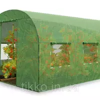 Теплица садовая тоннель 3 × 2 × 2 м Plonos зеленый 4910-А
