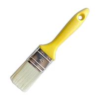Кисть плоская, 40 мм, светлая щетина китайской свиньи, пластиковая ручка HARDY Желтая