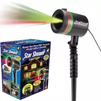 Вуличний лазерний проєктор Star Shower зелені та червоні вогні, святкове освітлення