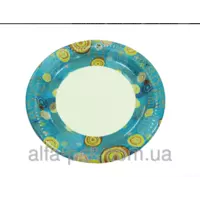 Бумажная тарелка "Голубая"