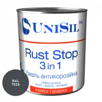 Емаль антикорозійна Rust Stop 3 in 1, Ral 7024 Графітна 0.75л