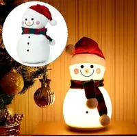 Детский силиконовый светильник - ночник Снеговик с музыкой