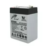 Акумуляторна батарея AGM RITAR RT655, Black Case, 6V 5.5Ah (70х47х99 (105)) Q20