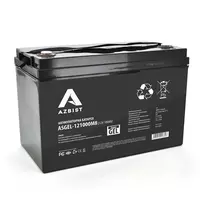 Акумулятор AZBIST Super GEL ASGEL-121000M8, Black Case, 12V 100.0Ah ( 329 x 172 x 215 ) Q1/36