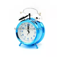 Часы - Будильник колокольчик 1904-1 Синие 10*7*5