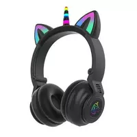 Дитячі бездротові навушники Єдиноріг Cat Ear STN-27 LED Bluetooth